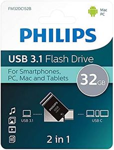 Philips 2 in 1 Black 32GB OTG USB C + USB 3.1