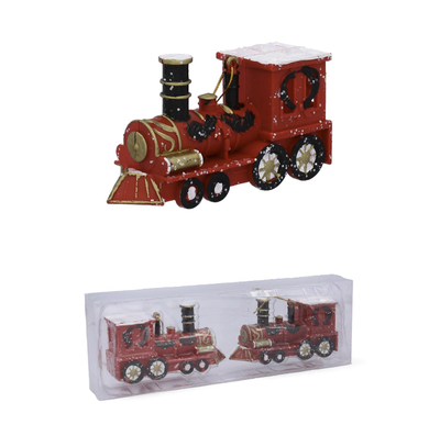 Kalėdinė dekoracija- traukinukas, 2 vnt. 12 cm