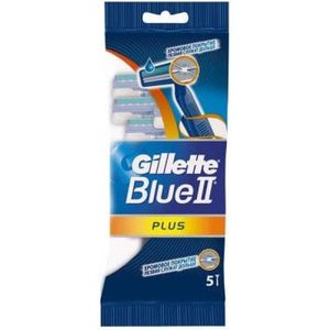 Gillette Blue II Plus Vienkartiniai skustuvai, 5vnt