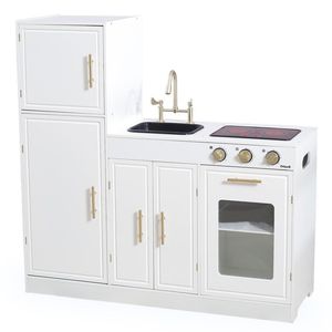 Polar B medinė moderni virtuvė su šviesomis ir garsais Classic, balta