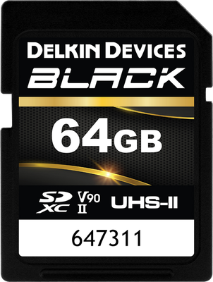 DELKIN SD BLACK RUGGED UHS-II (V90) R300/W250 64GB (NEW)