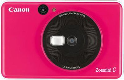 Canon Zoemini C rožinis/baltas momentinis fotoaparatas + Canon Zink 10 vnt. foto popieriaus
