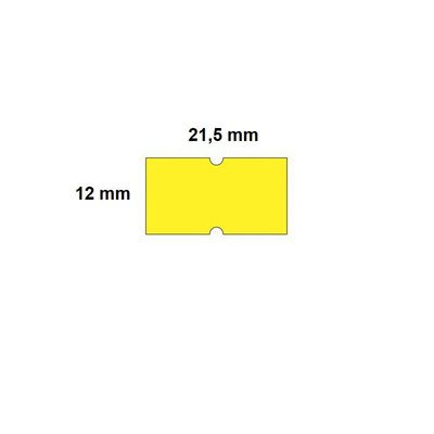 Kainų etiketės 21,5x12, stačiakampės, 1000vnt, geltonos spalvos