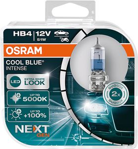 Osram lemputės HB4 COOL BLUE Intense +100% NEXT gen