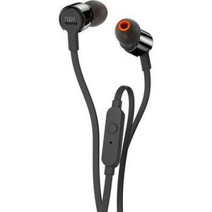 JBL T210 juodos į ausis įstatomos ausinės su mikrofonu