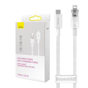 Rychlonabíjecí kabel Baseus USB-C na Lightning Explorer Series 1m, 20W (bílý)