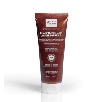 MartiDerm Anti-Sebum and Anti Hair-Loss Shampoo Antiseborėjinis šampūnas nuo plaukų slinkimo, 200ml