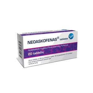 NEOASKOFENAS 200 mg/200 mg/40 mg tabletės N20