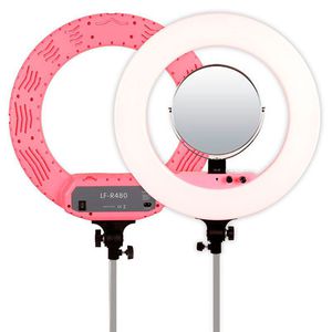 Caruba Round Vlogger 18 inch LED set Economy met tas   Pink
