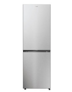 Šaldytuvas Candy CNCQ2T618EX Refrigerator, E, Free standing, Combi, Height 1850 cm, Fridge net 235 L, Freezer net 120 L, Inox