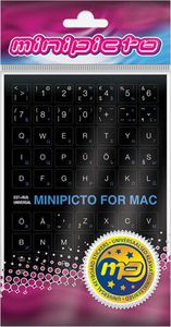 Minipicto keyboard sticker EST/RUS KB-MAC-EE-RU-BLK, black