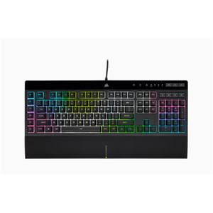 Corsair K55 RGB PRO XT Wired Black Gaming keyboard with RGB LED light (US layout)