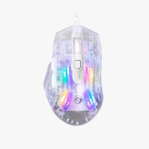 Marvo M413 transparent RGB wired mouse | 7200 DPI