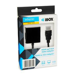 iBox IAHV01 vaizdo kabelio adapteris HDMI A tipo (standartinis) VGA (D-Sub) Juoda