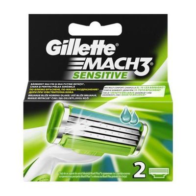 Gillette Mach3 Sensitive Skustuvo galvutės, 2vnt.