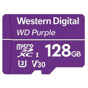 WD Purple 128GB Surveillance microSD XC Class - 10 UHS 1