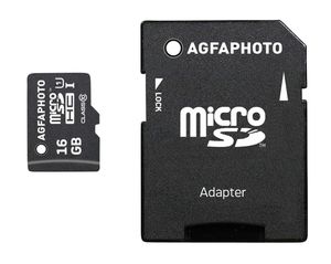 AgfaPhoto Mobile High Speed 16GB MicroSDHC Class 10 + Adapteris