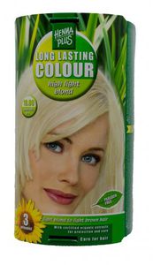 HENNAPLUS plaukų dažai ilgalaikiai su 9 ekologiškais augaliniais ekstraktais spalva labai šviesi blondinė 10.00