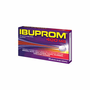 Ibuprom 400 mg plėvele dengtos tabletės N20