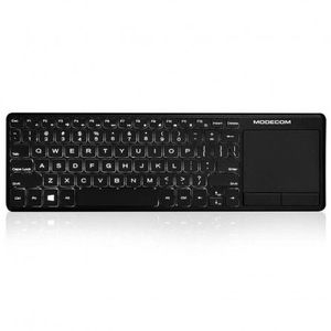 Modecom TPK2 Voyager Wireless Keyboard With Back Light And Pad, Black - belaidė klaviatūra su integruota pele, juoda
