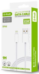 D-Fruit cable USB-A - Lightning 1m, white (DF106)