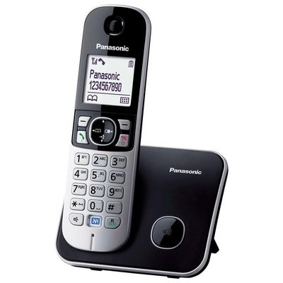 Telefonas Panasonic Cordless phone KX-TG6811FXM	 Metallic Grey, Caller ID, 1.8 inch LCD; 120 Channels; One Touch Eco Mode; Power Back-Up Operation