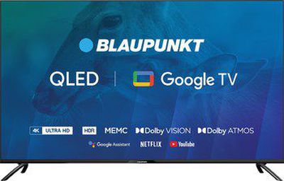 TV 50" Blaupunkt 50QBG7000S 4K Ultra HD QLED, GoogleTV, Dolby Atmos, WiFi 2,4-5GHz, BT, juoda