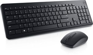 Klaviatūra Dell Keyboard and Mouse KM3322W Keyboard and Mouse Set, Wireless, Batteries included, LT, Black