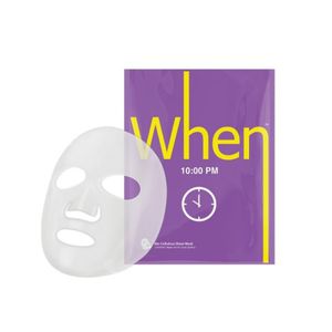 WHEN® 10:00PM Bio-Cellulose Sheet Mask Priešraukšlinė bioceliuliozinė lakštinė kaukė, 1vnt