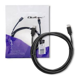 QOLTEC 52352 USB 3.1 type C male cable USB 3.1 type C male 2.5m Black