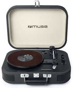 Patefonas Muse Turntable Stereo System MT-201 DG USB port, AUX in, 2x5 W, Black/Cream
