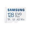 Atminties kortelė Samsung EVO Plus Flash memory card 128GB microSDXC UHS-I Memory Card Speed Class A2 / Video Class V30 / UHS-I U3 / Class10