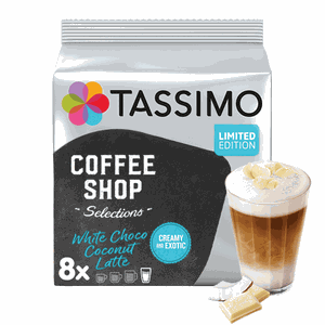 Kavos kapsulės Tassimo "Coffee Shop Selections White Choco Coconut Latte" 16 kap.