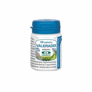 Valeradix 170 mg/50 mg/50 mg/50 mg tabletės N60