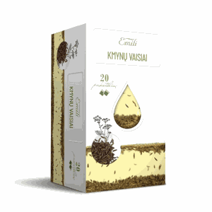 Emili kmynų vaisių arbata (fr. Carvi) 1,5 g, N20