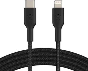 Belkin Lightning/USB-C Cable 1m braided, mfi cert., black