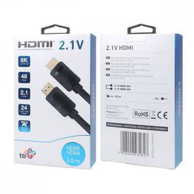 Cable HDMI v 2.1 premium 3 m 8K Black Made for players