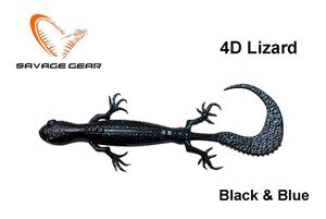 Guminukas Savage Gear 3D Lizard driežas Black & Blue 10 cm