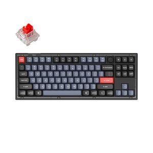 Keychron V3 80% Mechanical Keyboard (ANSI, Frosted Black, RGB, Hot-swap, US, Pro Red Switch)