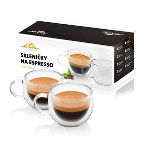 Puodeliai ETA Espresso cups ETA518091000 skirta espresso coffee, 2 vnt, Dishwasher proof, Glass
