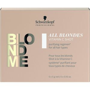 Schwarzkopf Professional Blond Me All Blondes Vitamin C Shot Valanti priemonė šviesintiems plaukams, 5x5g