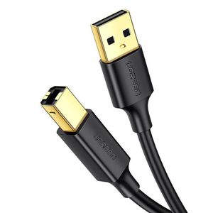 UGREEN US135 USB 2.0 AM to BM Print Cable, gold plated, 3m (black)