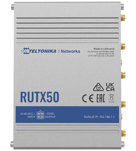 Maršrutizatorius Teltonika INDUSTRIAL 5G ROUTER RUTX50 802.11ac, 867 Mbit/s, 10/100/1000 Mbps Mbit/s, Ethernet LAN (RJ-45) ports 5, Mesh Support Yes,
