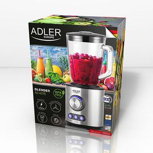 Kokteilinė Adler Blender AD 4078 Tabletop, 1700 W, Jar material Glass, Jar capacity 1.5 L, Ice crushing, Stainless steel