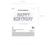 Folinių balionų rinkinys - Happy Birthday (sidabrinis 35 cm)